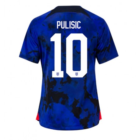 Fotbalové dres Spojené Státy Americké Christian Pulisic 10 Dámské Venkovní Mistrovství Světa 2022 Krátký Rukáv
